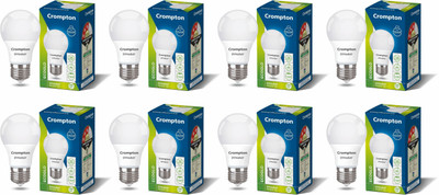 Crompton 5 W Basic Round E27 LED Bulb(White, Pack of 8)
