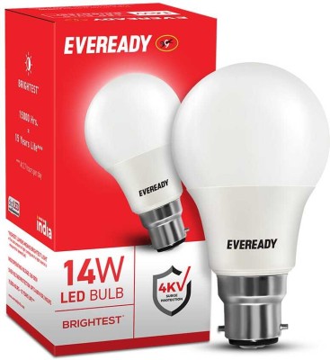 EVEREADY 14 W Round B22 LED Bulb(White)