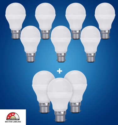 AVINDRA 9 W Basic Round B22 LED Bulb(White, Pack of 10)