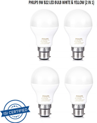 PHILIPS 9 W Basic Standard B22 LED Bulb(White, Pack of 4)