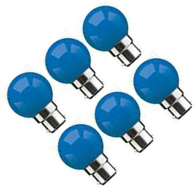 rino 0.5 W Basic Standard B22 LED Bulb(Blue, Pack of 6)