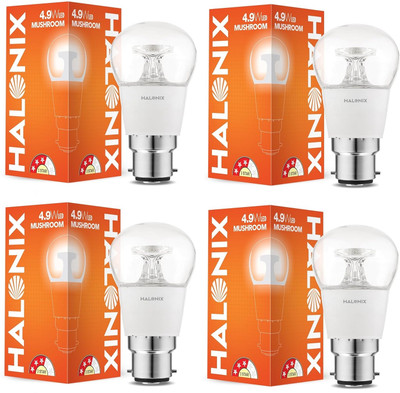 HALONIX 4.9 W Basic Candle B22 LED Bulb(Yellow, Pack of 4)