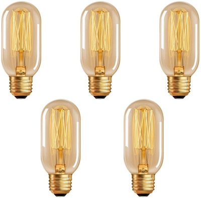 OML 40 W Basic Standard E27 Incandescent Bulb(Yellow, Pack of 5)