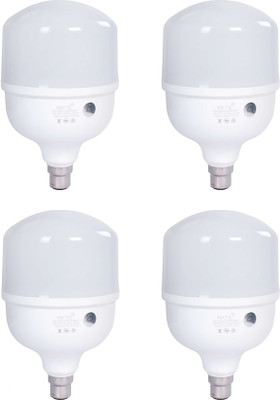 RKTIL 50 W Basic Round B22 LED Bulb(White, Pack of 4)