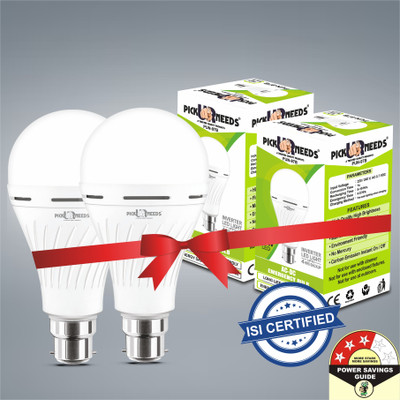 Pick Ur Needs 12 W Inverter Standard B22 D Inverter Bulb(White, Pack of 2)