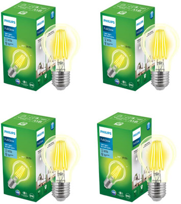 PHILIPS 9 W Basic Standard E27 LED Bulb(Yellow, Pack of 4)