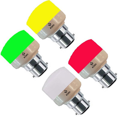 rino 0.5 W Basic Standard B22 LED Bulb(Multicolor, Pack of 4)
