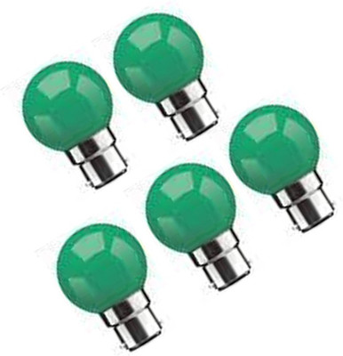 rino 0.5 W Basic Standard B22 LED Bulb(Green, Pack of 5)
