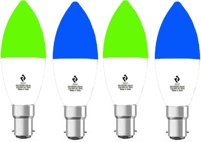 rino 4 W Basic Standard B22 LED Bulb(Multicolor, Pack of 4)