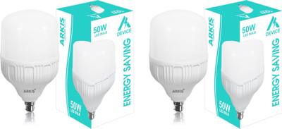 ARKIS 50 W Basic Standard B22 D LED Bulb(White, Pack of 2)