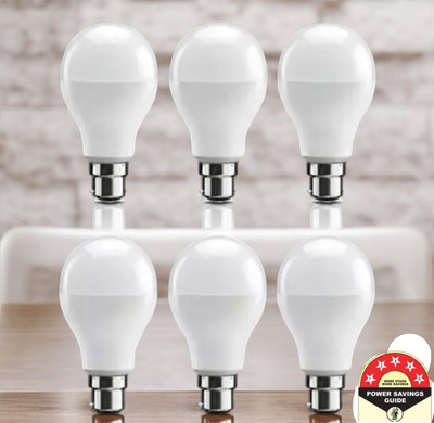 Dunagiri 9 W Basic Standard B22 D LED Bulb(White, Pack of 6)