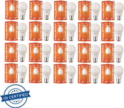 HALONIX 9 W Basic Round B22 D LED Bulb(White, Pack of 20)