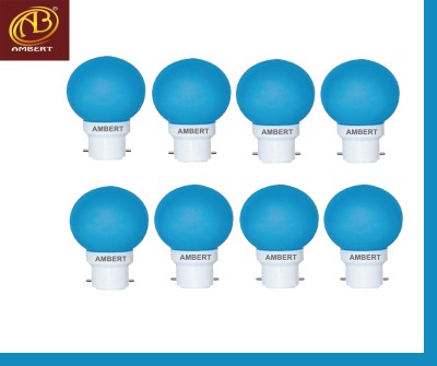 ambert 0.5 W Round B22 LED Bulb(Blue, Pack of 8)