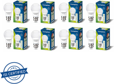 Crompton 3 W Basic Standard B22 LED Bulb(White, Pack of 8)