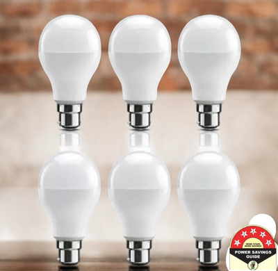Dunagiri 9 W Basic Standard B22 D LED Bulb(White, Pack of 6)