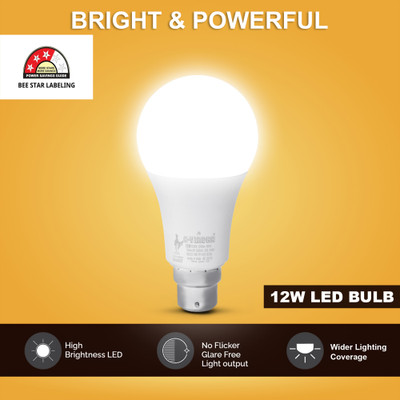 AVINDRA 12 W Basic Round B22 LED Bulb(White)
