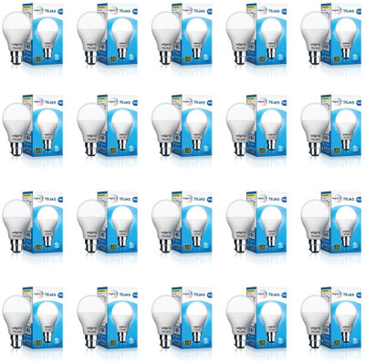 Wipro 9 W Basic Standard B22 LED Bulb(White, Pack of 20)