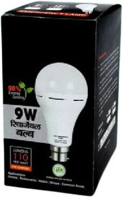 Dunagiri 9 W Inverter Round B22 Inverter Bulb(White)