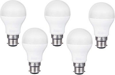 Ailvin 9 W Round B22 LED Bulb(White, Pack of 5)