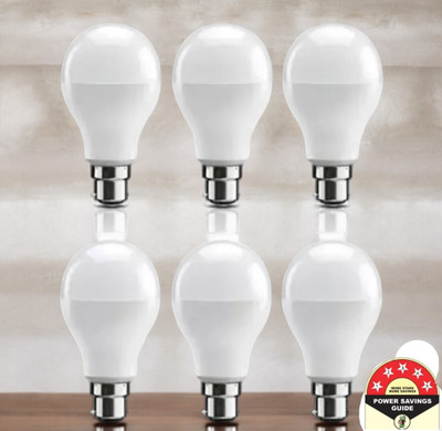 Dunagiri 9 W Basic Standard B22 D LED Bulb(White, Pack of 6)