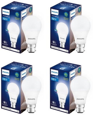 PHILIPS 12 W Basic Standard B22 LED Bulb(White, Pack of 4)