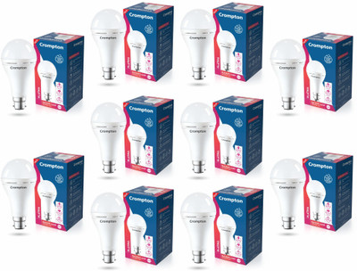 Crompton 8.5 W Inverter Round B22 LED Bulb(White, Pack of 10)