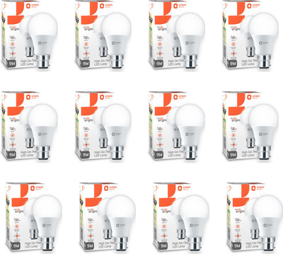 Orient Electric 9 W Basic Round B22 LED Bulb(White, Pack of 12)