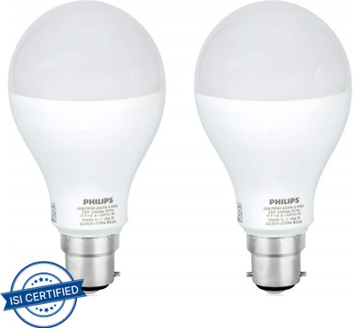 PHILIPS 22 W Basic Round B22 LED Bulb(White, Pack of 2)