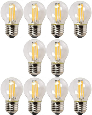 VAGalleryKing 4 W Basic Decorative E27 LED Bulb(Yellow, Pack of 10)