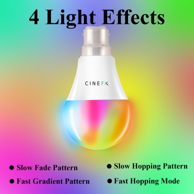 cinefx 5 W Round B22 Inverter LED Bulb(White, Green, Red, Blue)