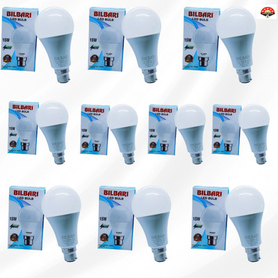 Bilbari 15 W Basic Round B22 LED Bulb(White, Pack of 4)