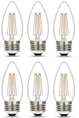 Wipro 4 W Basic Candle E27 LED Bulb(Yellow, Pack of 6)