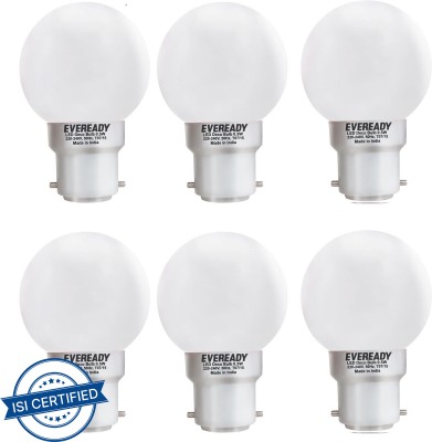 EVEREADY 0.5 W Round B22 LED Bulb(White, Pack of 6)