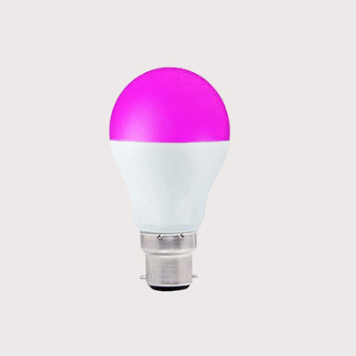 MOON & SUN 7 W Basic Round B22 LED Bulb(Pink)