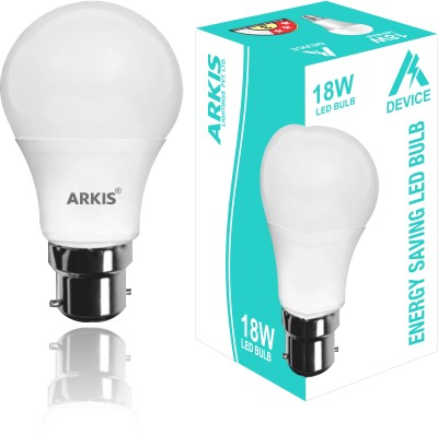 ARKIS 18 W Standard B22 LED Bulb(White)