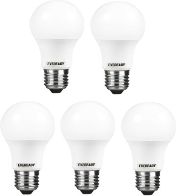 EVEREADY 9 W Basic Standard E27 LED Bulb(Yellow, Pack of 5)