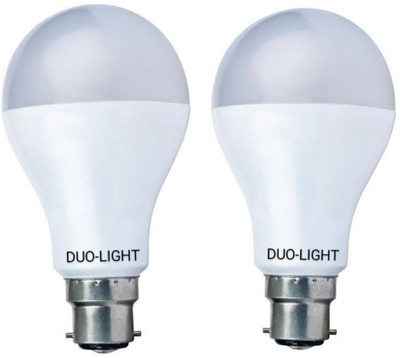 DUO 12 W, 12 W Basic Standard B22 D LED Bulb(White, Pack of 2)