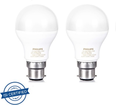 PHILIPS 9 W Standard B22 LED Bulb(White, Pack of 2)