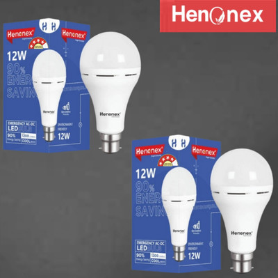 Henonex 12 W Inverter Standard B22 Inverter Bulb(White, Pack of 2)
