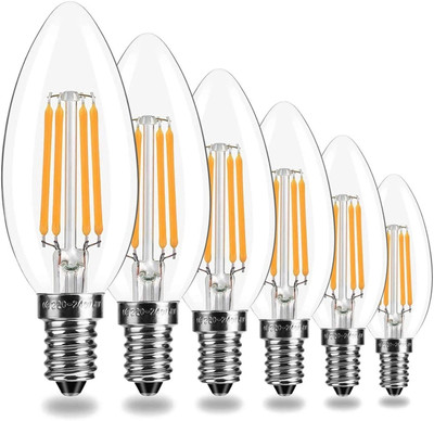 Deamflum 4 W Basic Candle E14 LED Bulb(Yellow, Pack of 6)