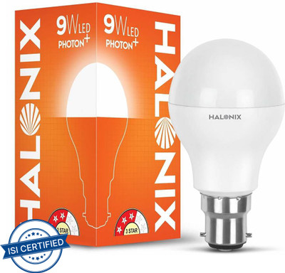 HALONIX 9 W Basic Round B22 LED Bulb(White)