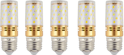 vibunt 12 W Basic Round E27 LED Bulb(Multicolor, White, Yellow, Pack of 5)