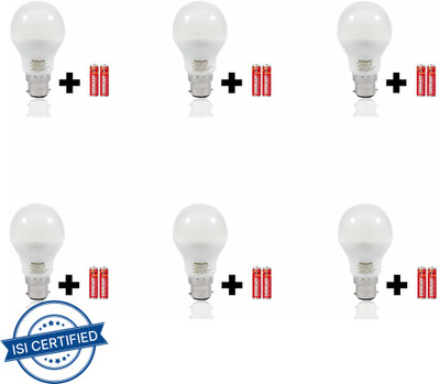 PHILIPS 9 W Basic Standard B22 LED Bulb(White, Pack of 6)