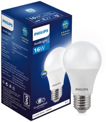 PHILIPS 16 W Basic Round E27 LED Bulb(White)
