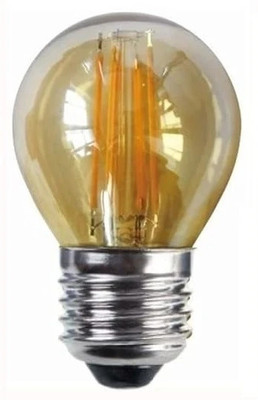 OML 4 W Basic Round E27 LED Bulb(Yellow, Pack of 2)