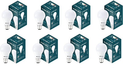 BAJAJ 9 W Basic Standard B22 LED Bulb(White, Pack of 8)