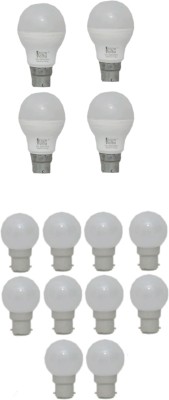 Techvolta 5 W, 0.5 W Round B22 LED Bulb(White, Pack of 14)