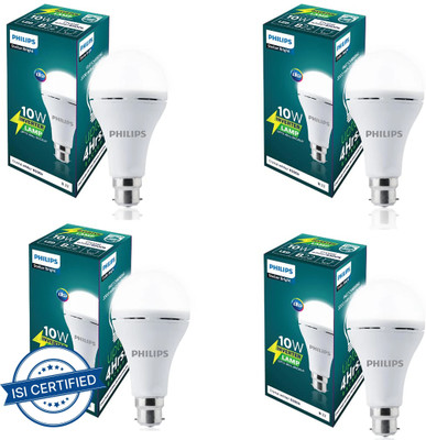 PHILIPS 10 W Inverter Standard B22 Inverter Bulb(White, Pack of 4)