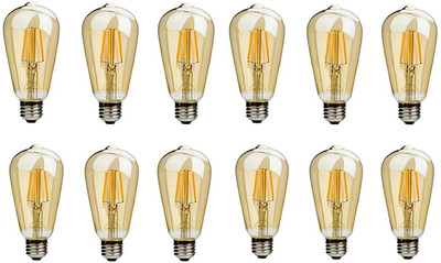 LEDOLUX 4 W Basic Standard E27 LED Bulb(Gold, Pack of 12)
