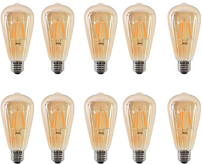 vibunt 4 W Basic Arbitrary E27 LED Bulb(Yellow, Pack of 10)
